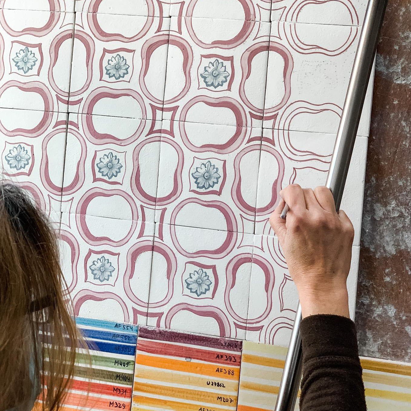Hand painted tile workshop in Azeitao village