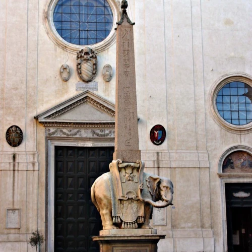 Elephant and Obelisk
